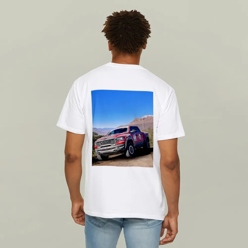 Ram TRX Truck Dirt Trail Mountain Background – T-Shirts