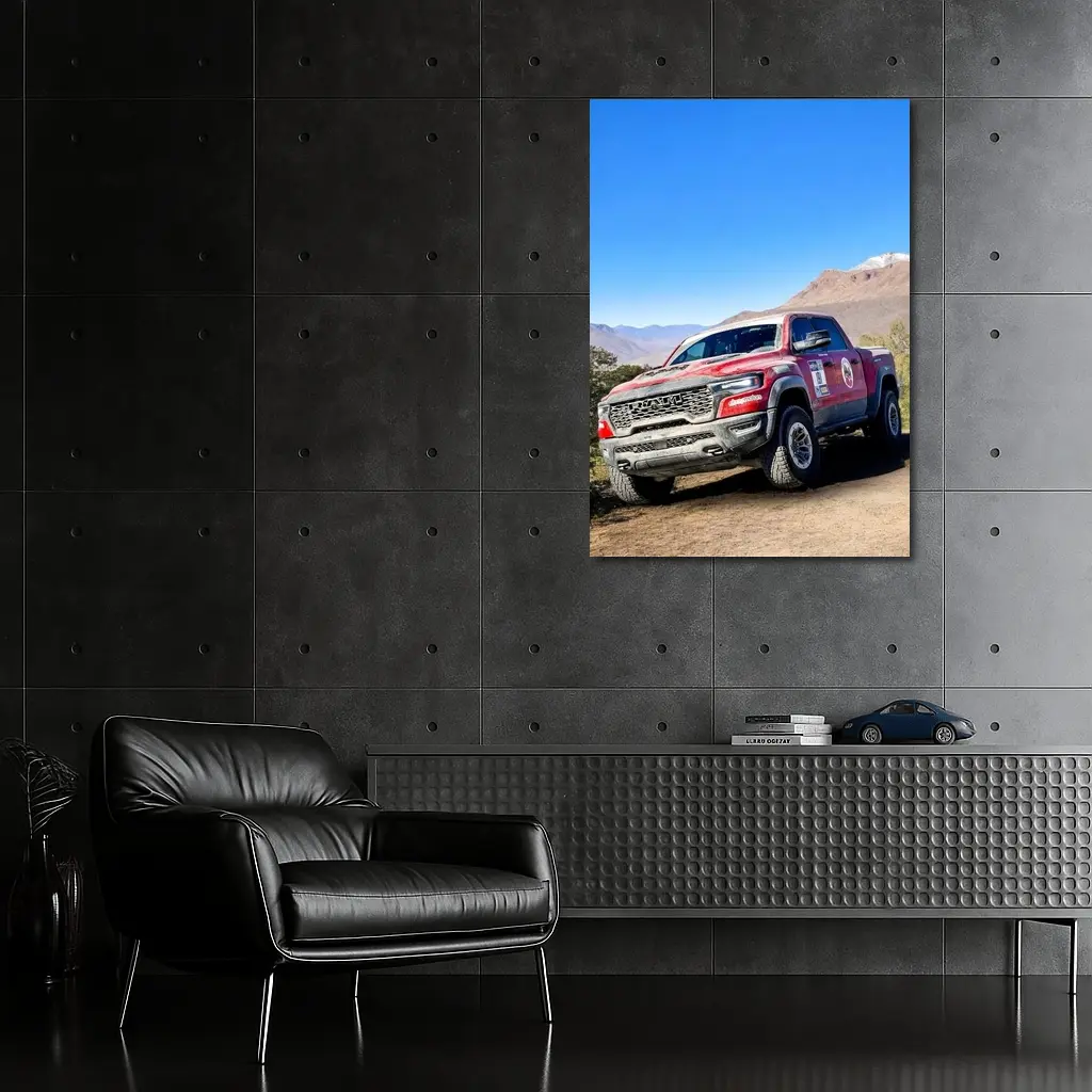 Ram TRX Truck Dirt Trail Mountain Background – Wall Art