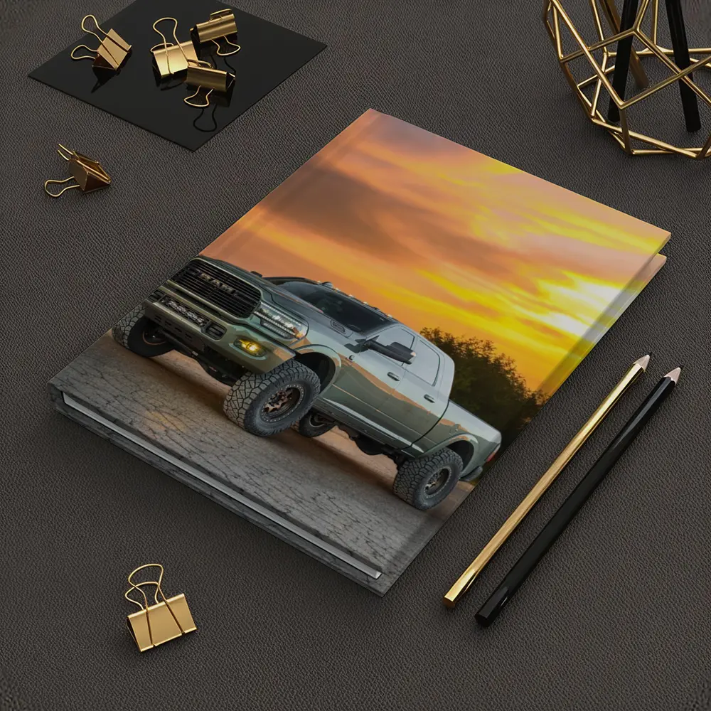 Ram Truck Lifted Green Sunset Sky – Notebooks