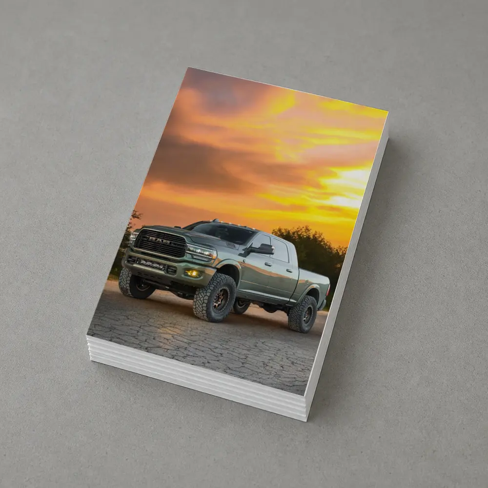 Ram Truck Lifted Green Sunset Sky – Postcards
