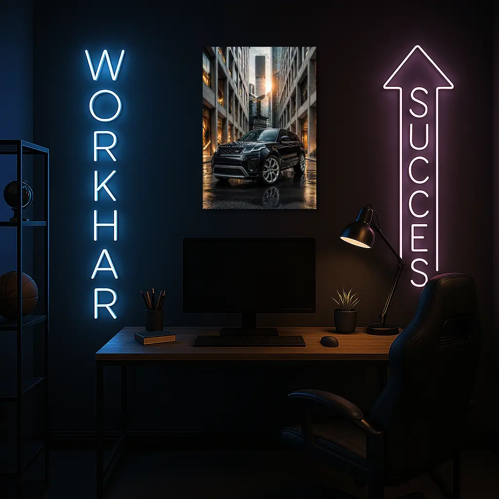 Range Rover Evoque Black Urban City Setting – Wall Art