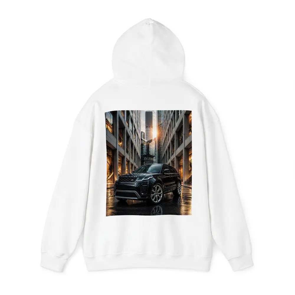 Range Rover Evoque Black Urban City Setting – Hoodies