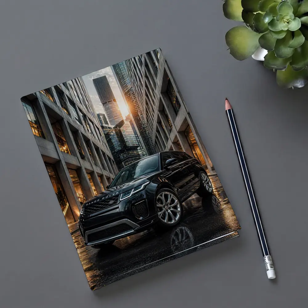 Range Rover Evoque Black Urban City Setting – Notebooks