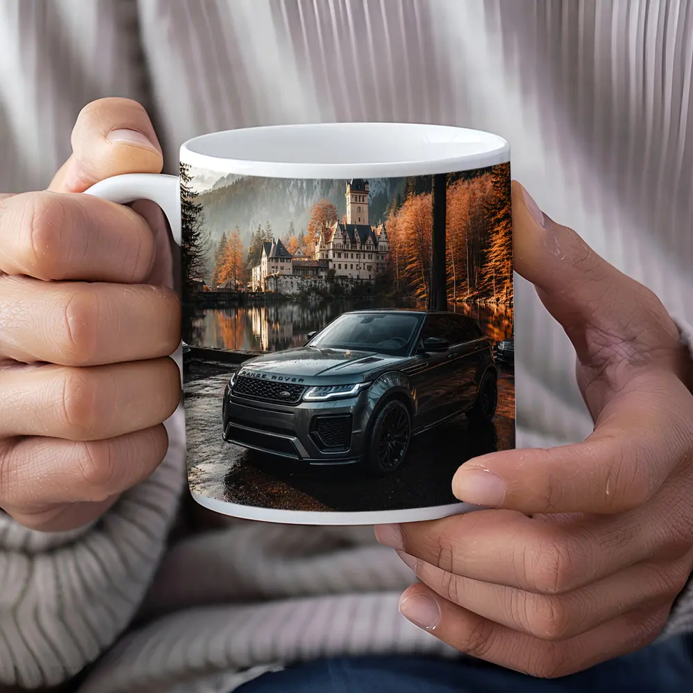 Range Rover Evoque Castle Forest Reflection – Mugs
