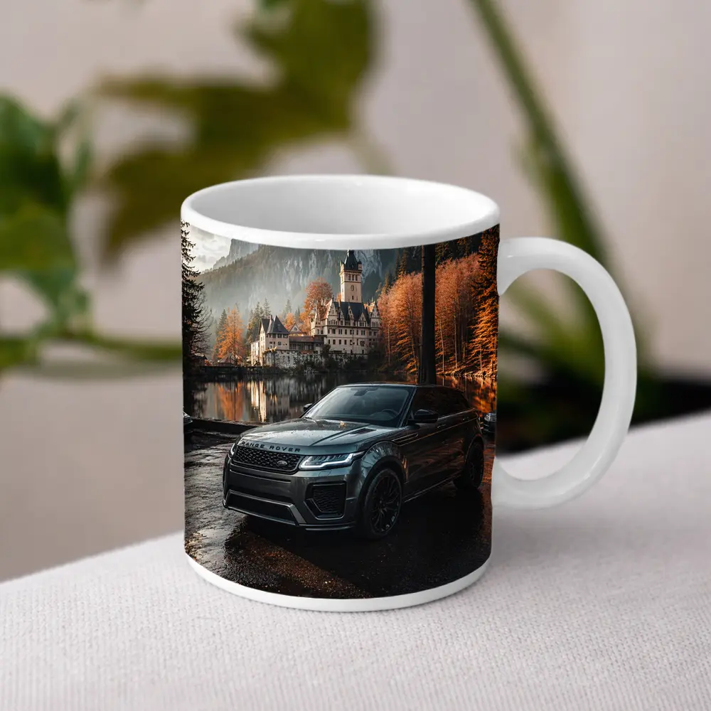 Range Rover Evoque Castle Forest Reflection – Mugs