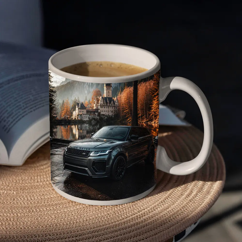 Range Rover Evoque Castle Forest Reflection – Mugs