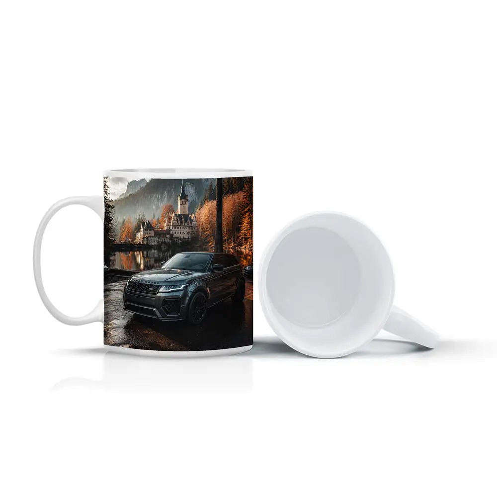 Range Rover Evoque Castle Forest Reflection – Mugs