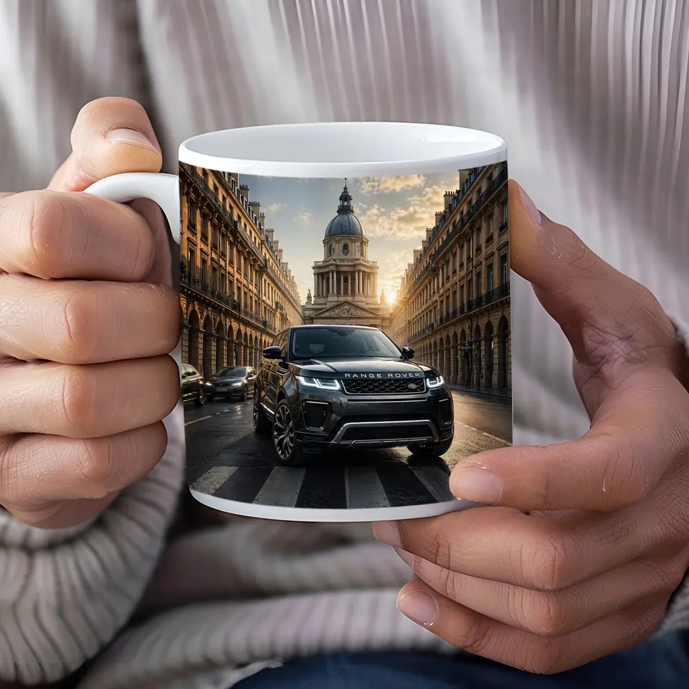 Range Rover Evoque Paris City Street – Mugs