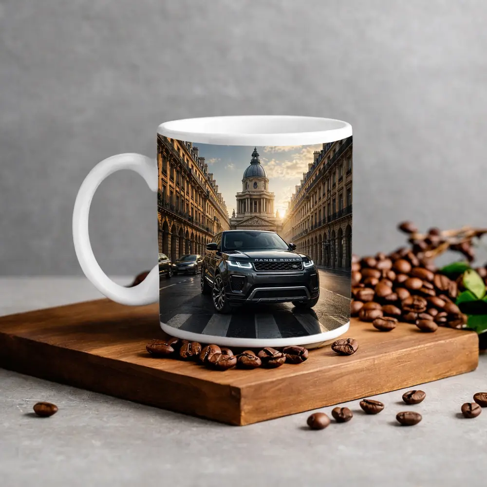 Range Rover Evoque Paris City Street – Mugs