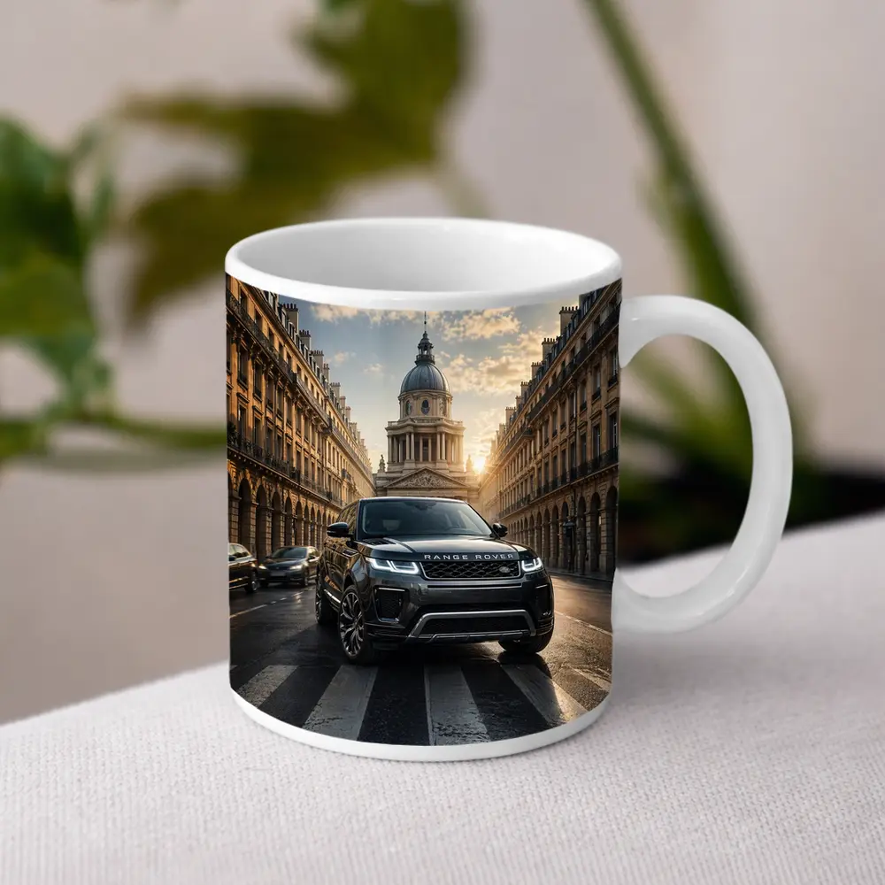 Range Rover Evoque Paris City Street – Mugs