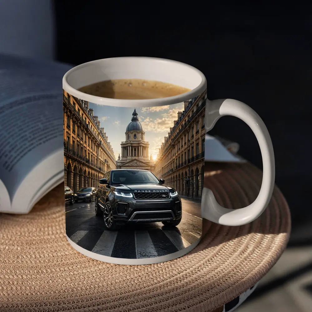 Range Rover Evoque Paris City Street – Mugs
