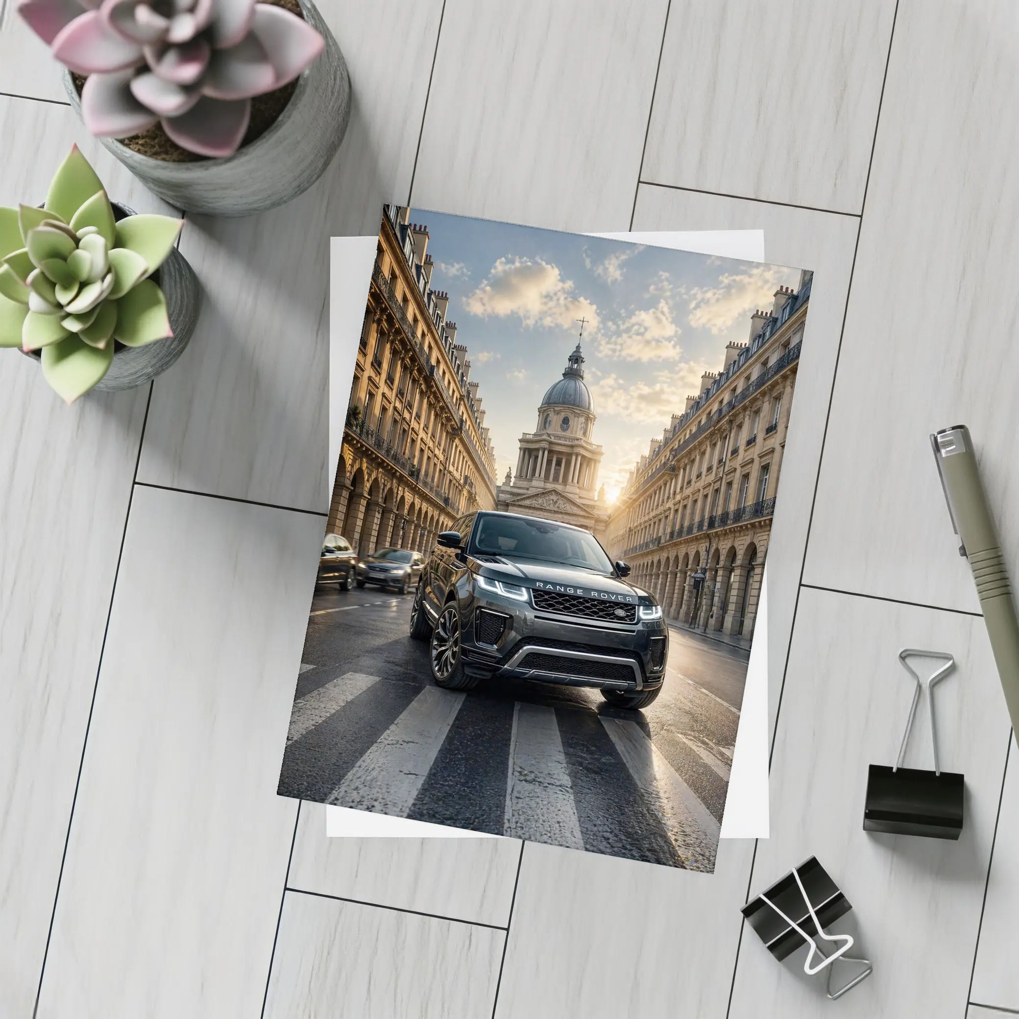 Range Rover Evoque Paris City Street – Postcards