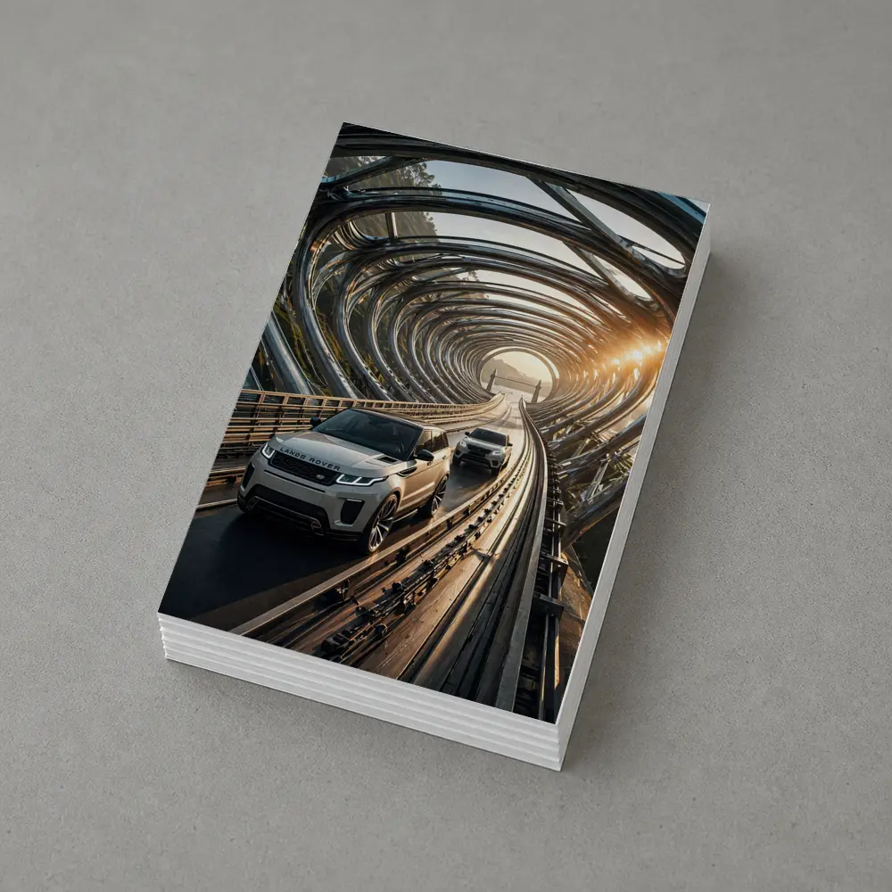 Range Rover Evoque Driving Through Futuristic Tunnel – Postcards