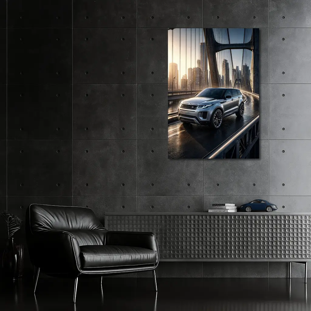 Range Rover Evoque On City Bridge – Wall Art