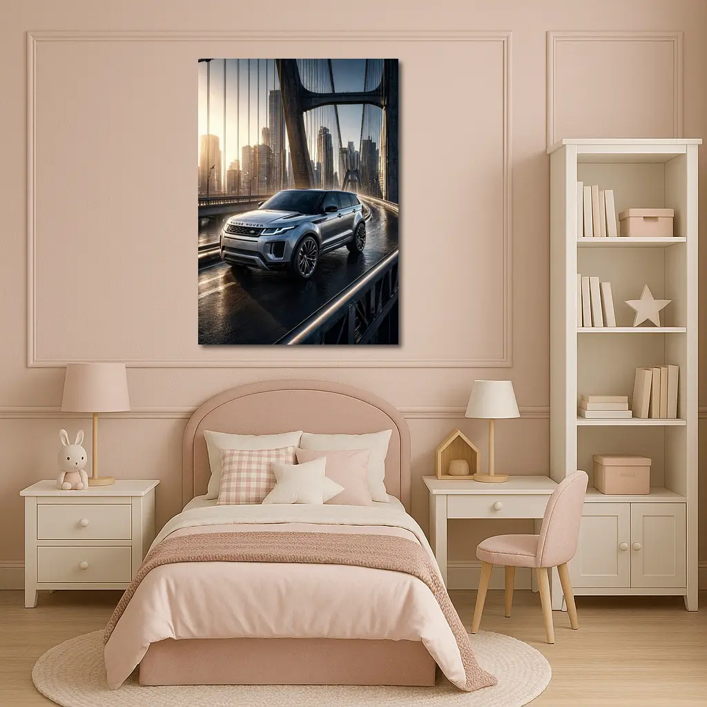 Range Rover Evoque On City Bridge – Wall Art