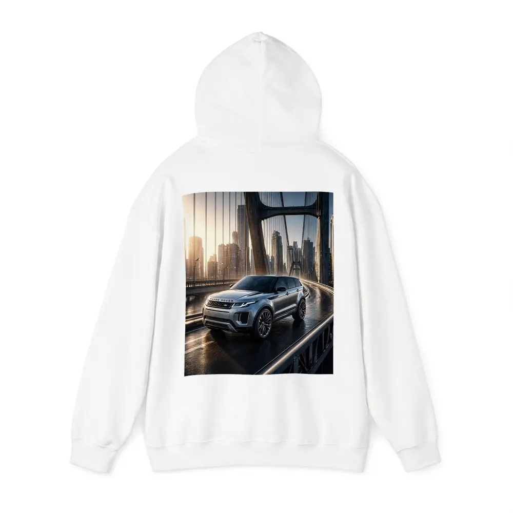 Range Rover Evoque On City Bridge – Hoodies