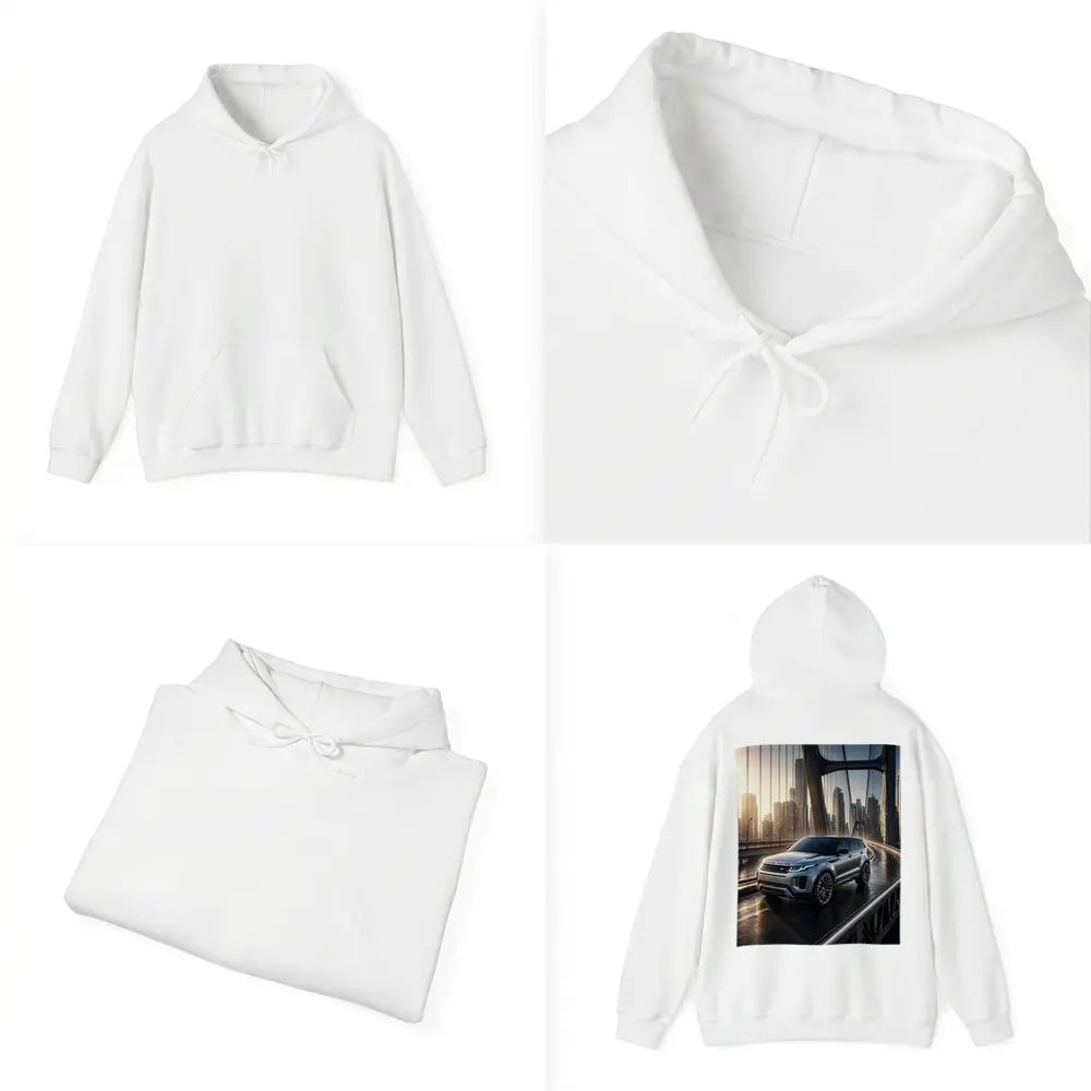 Range Rover Evoque On City Bridge – Hoodies