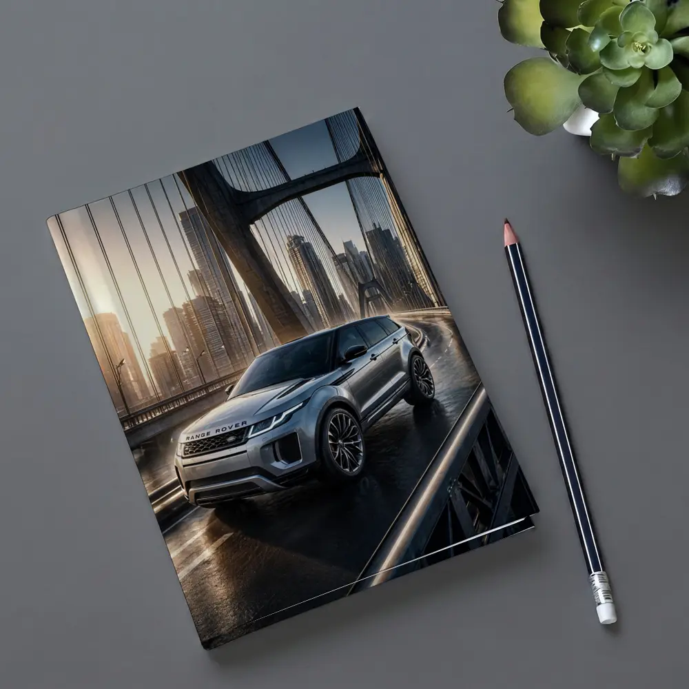 Range Rover Evoque On City Bridge – Notebooks