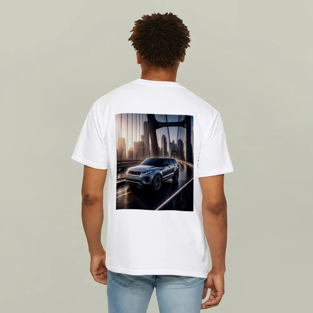Range Rover Evoque On City Bridge – T-Shirts