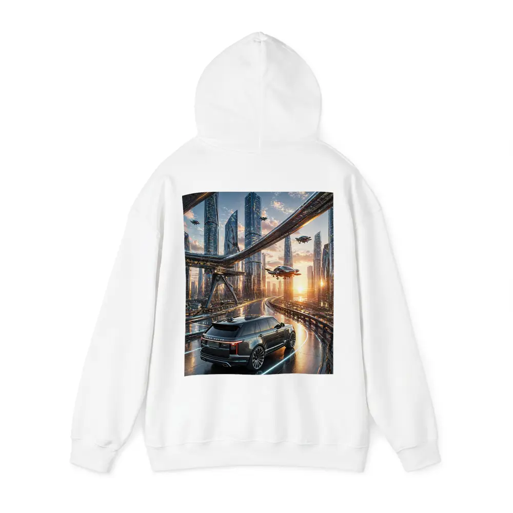 Range Rover SUV Futuristic City Skyline Drive – Hoodies