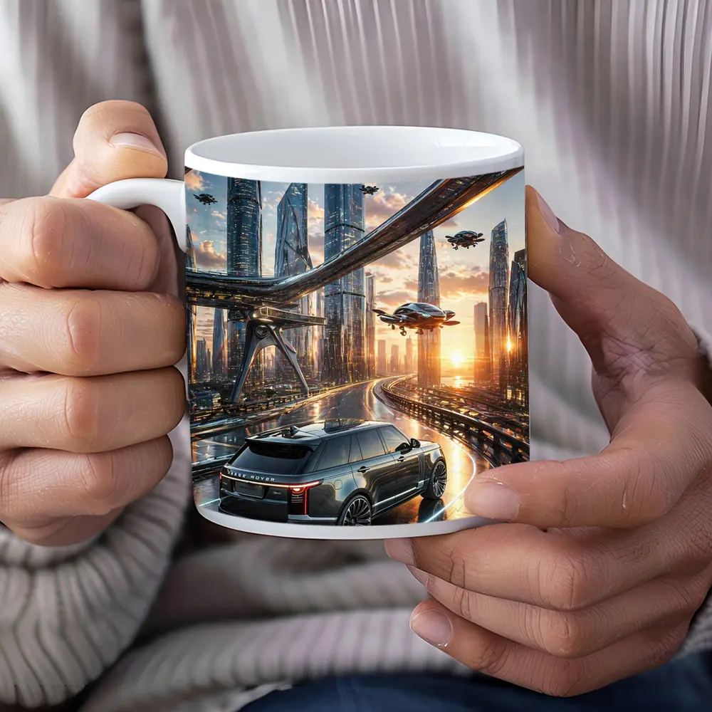 Range Rover SUV Futuristic City Skyline Drive – Mugs
