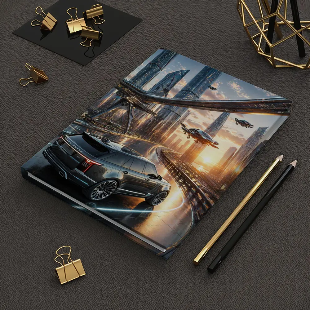 Range Rover SUV Futuristic City Skyline Drive – Notebooks