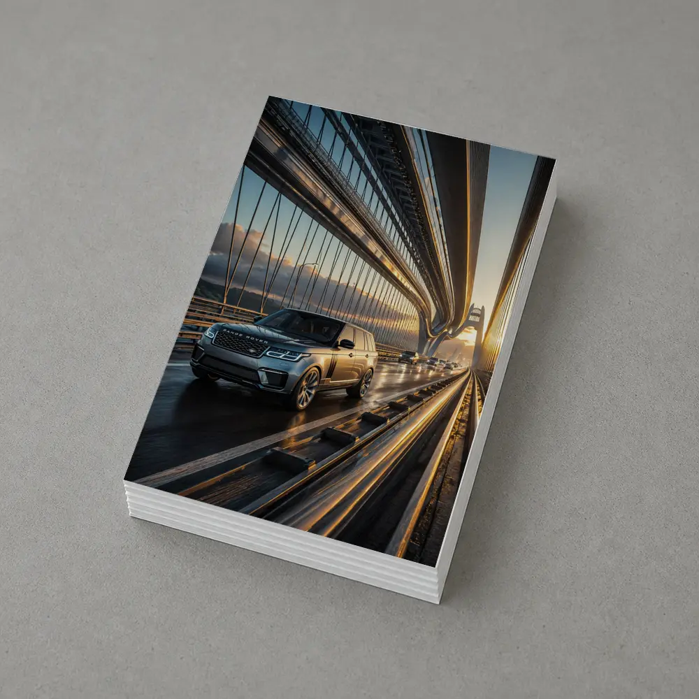 Range Rover SV On Suspension Bridge Sunset – Postcards