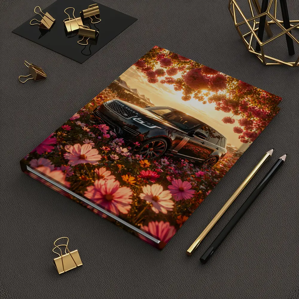 Range Rover SV Black Blooming Flowers Sunset – Notebooks