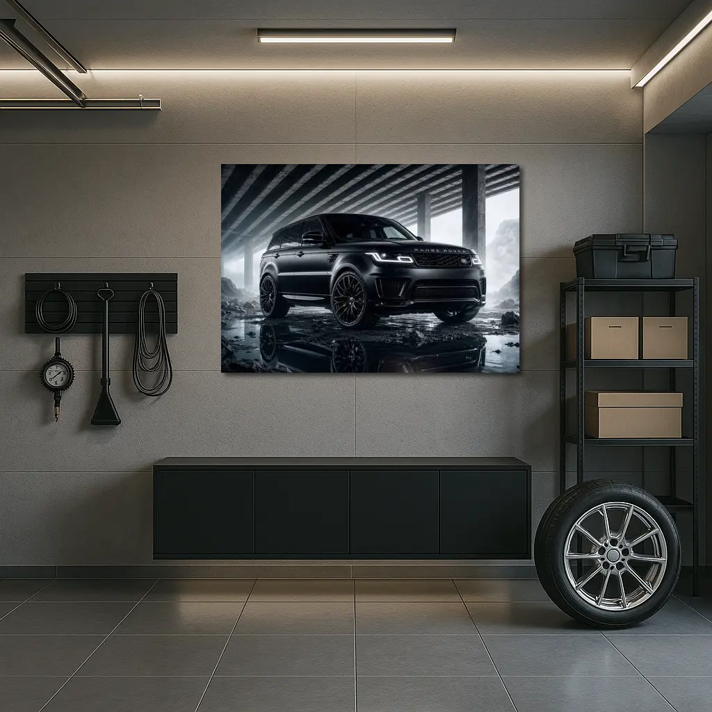 Range Rover Sport Black Urban Underpass Scene – Wall Art