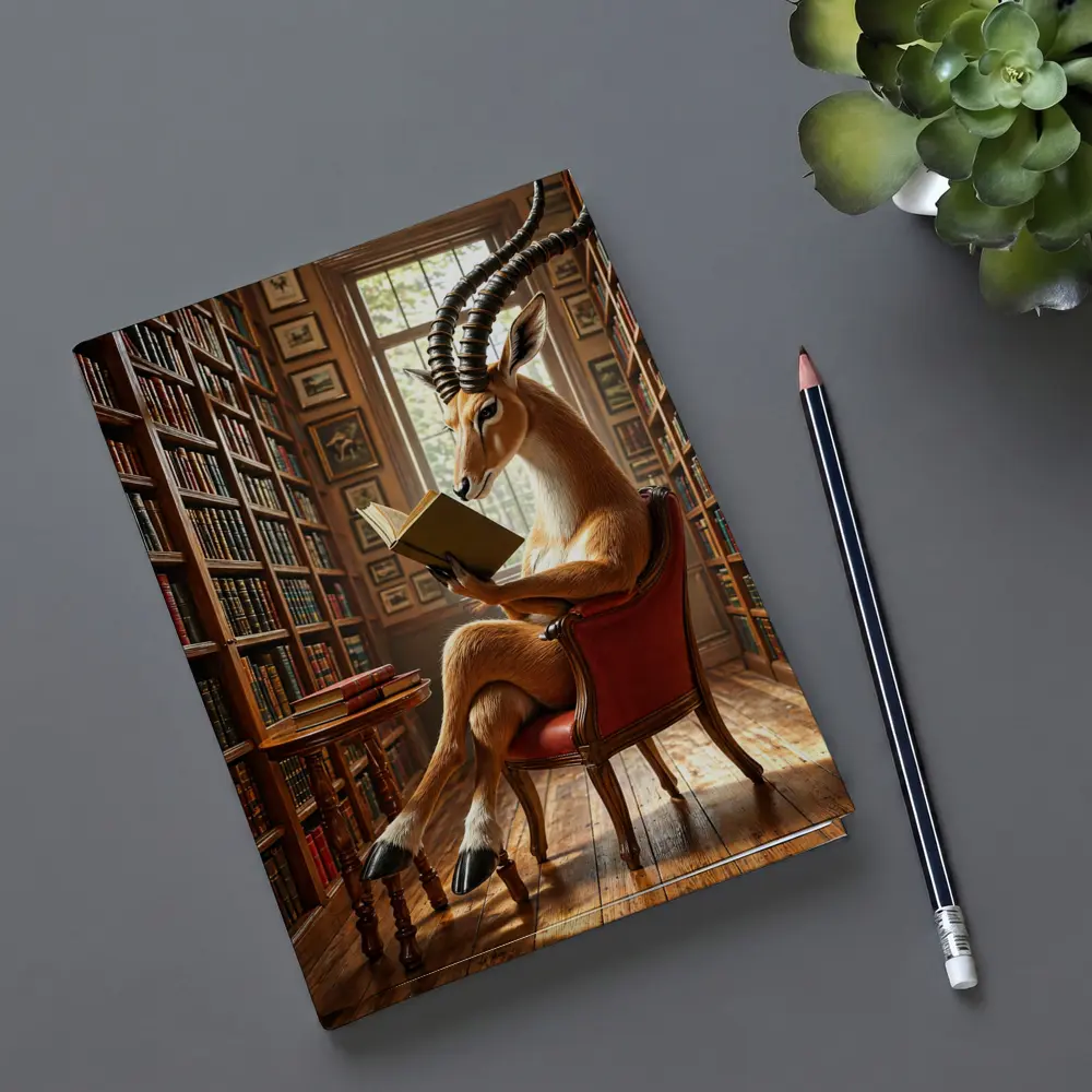 Antelope Reading Book in Grand Library – Notebooks