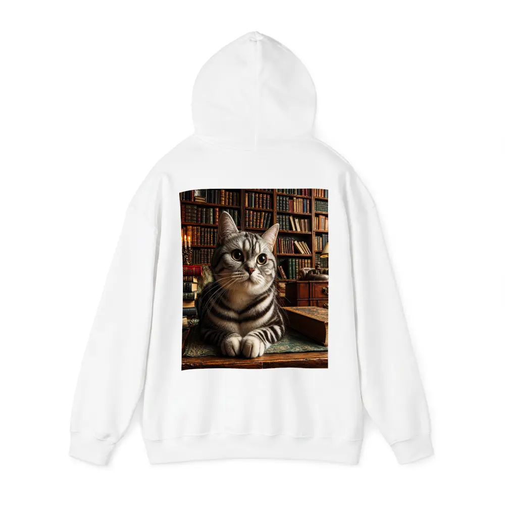 American Shorthair Cat in Classic Library – Hoodies