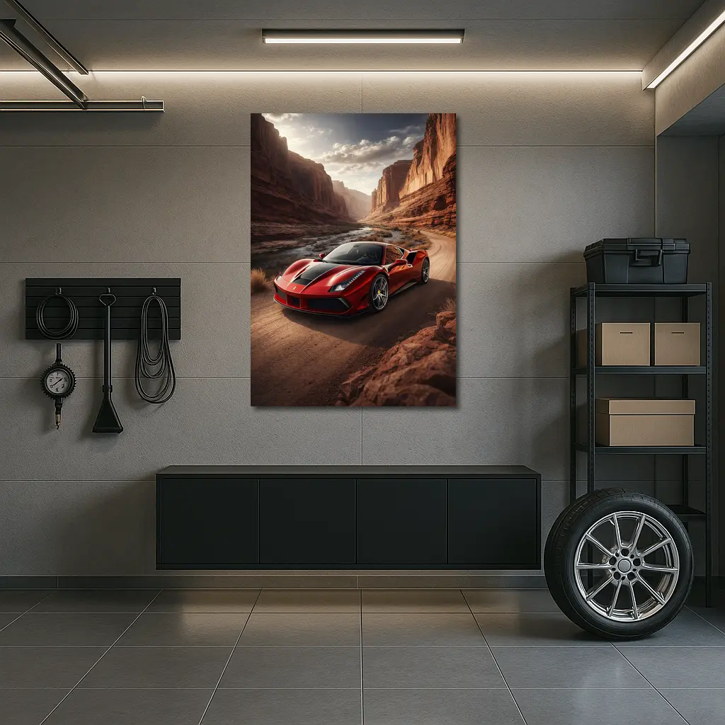 Purple BMW M2 Rear View Gray Background – Wall Art