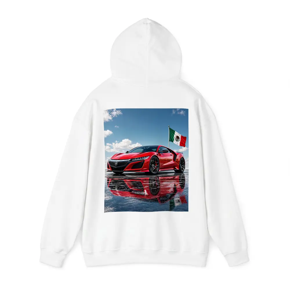Red Acura NSX With Mexico Flag – Hoodies