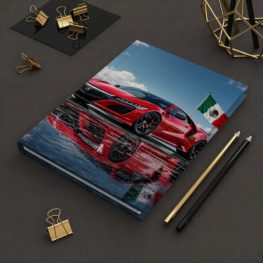 Red Acura NSX With Mexico Flag – Notebooks