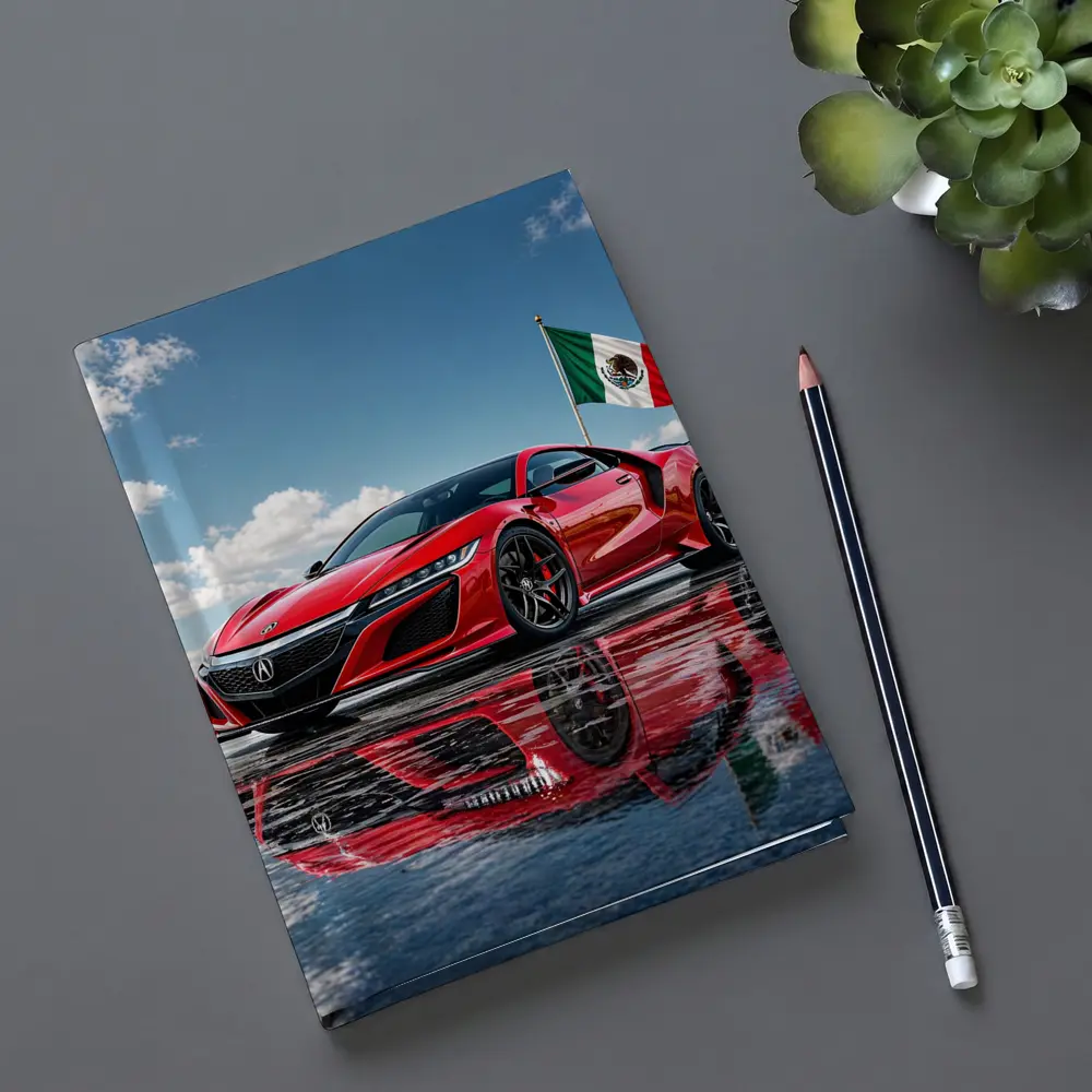 Red Acura NSX With Mexico Flag – Notebooks