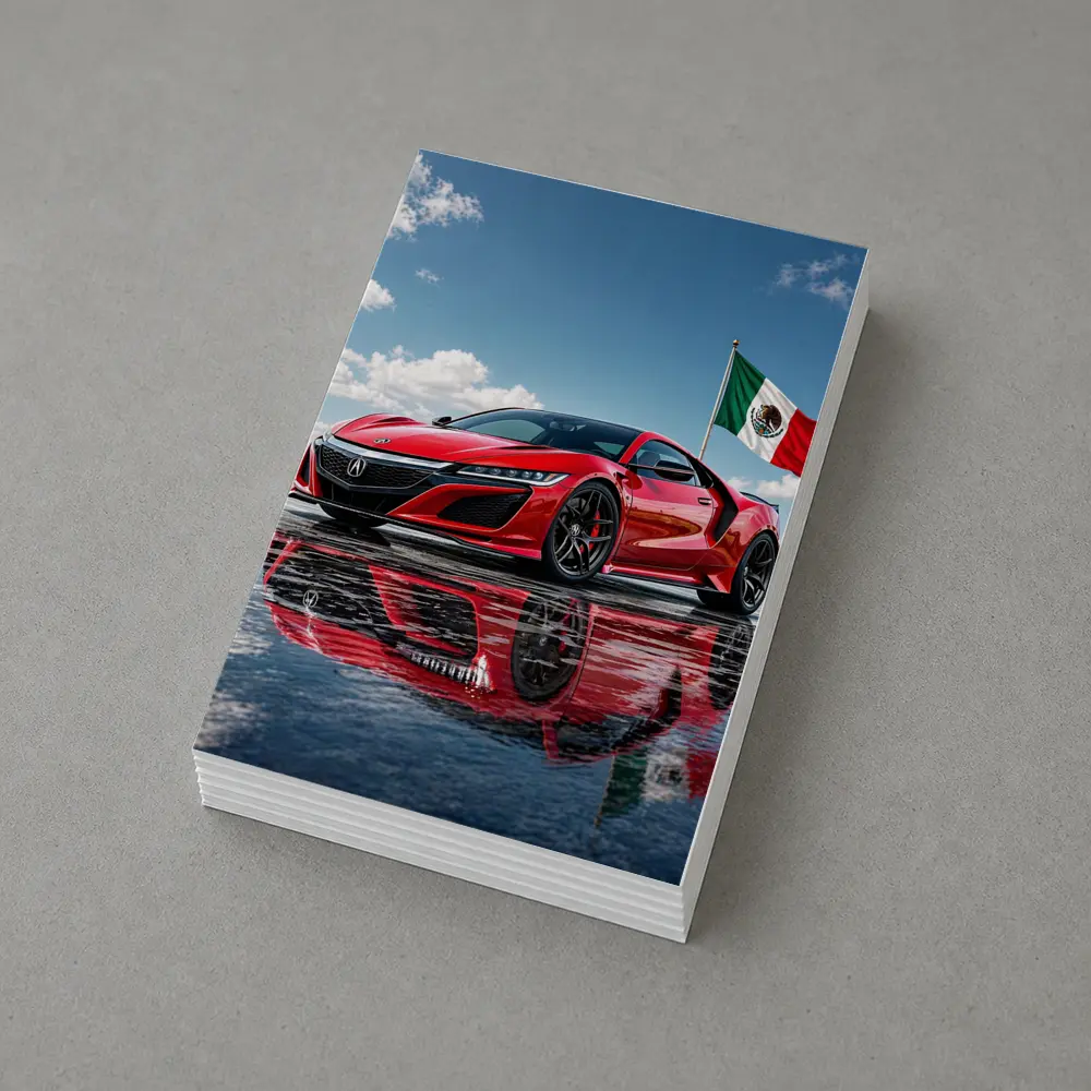 Red Acura NSX With Mexico Flag – Postcards