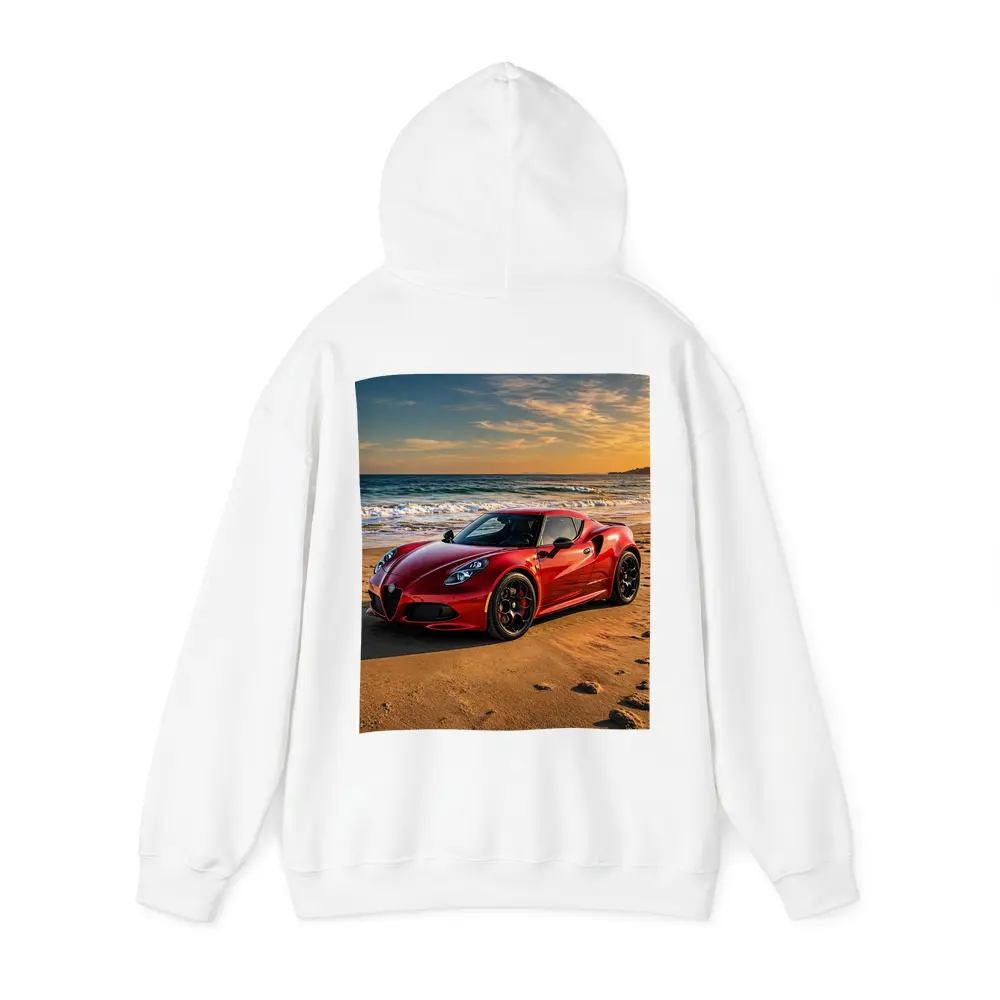 Alfa Romeo 4C Red Beach Sunset – Hoodies