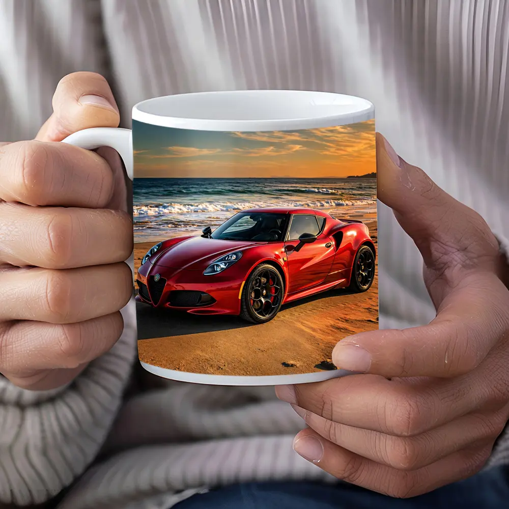 Alfa Romeo 4C Red Beach Sunset – Mugs