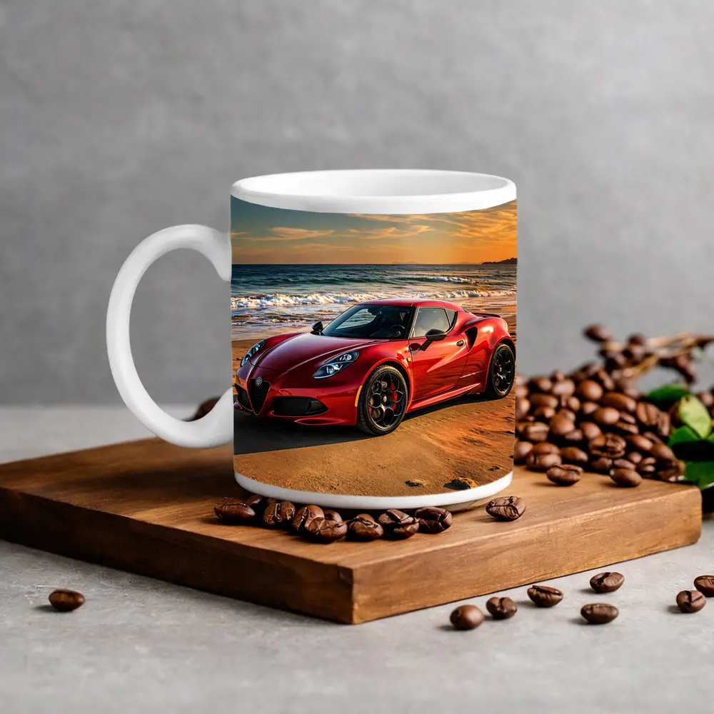 Alfa Romeo 4C Red Beach Sunset – Mugs