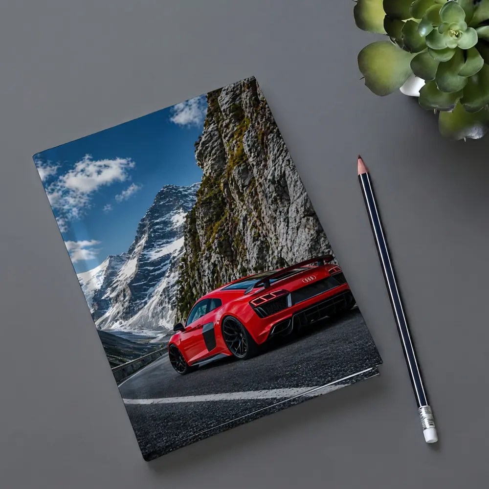 Red Audi R8 Mountain Alpine Road – Notebooks