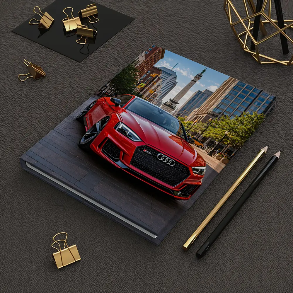 Red Audi RS5 Downtown City Street – Notebooks