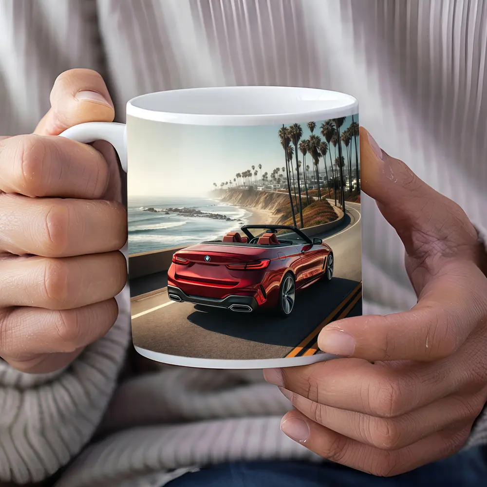 Red BMW M4 Convertible Coastal Highway Drive – Mugs