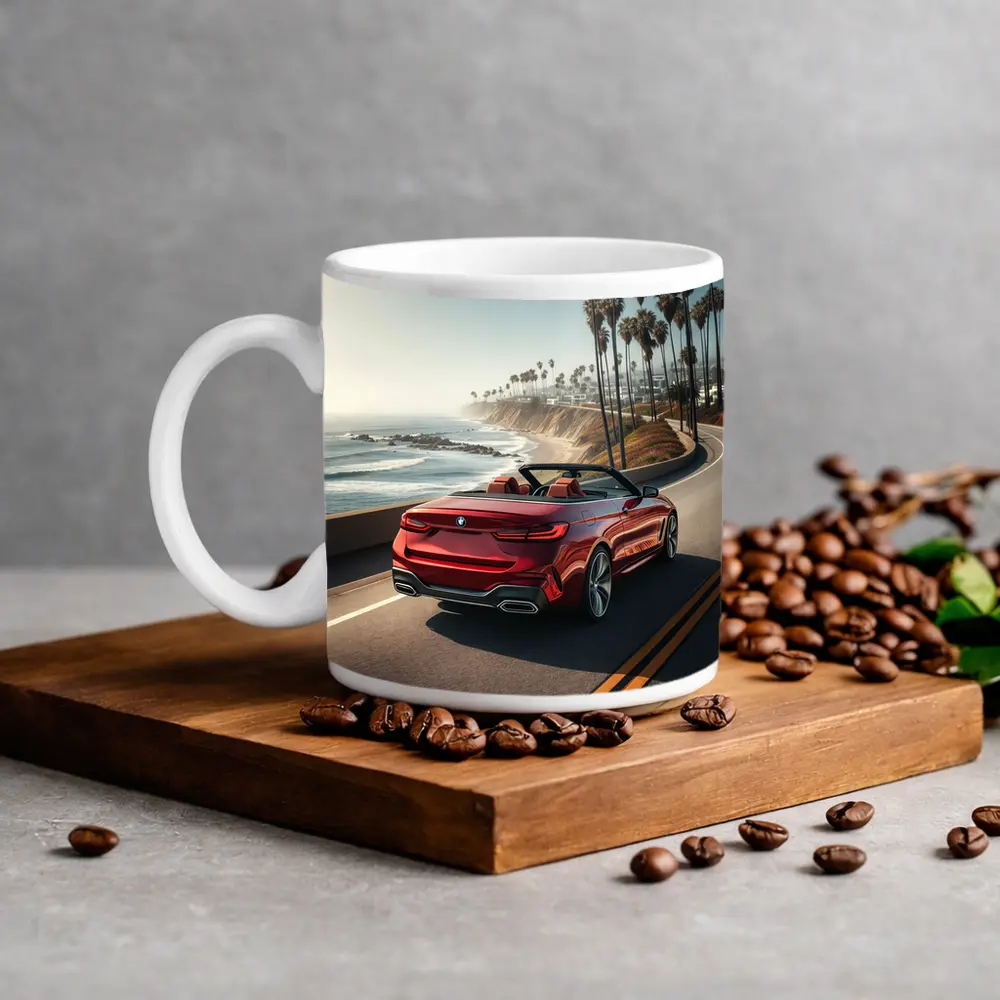 Red BMW M4 Convertible Coastal Highway Drive – Mugs