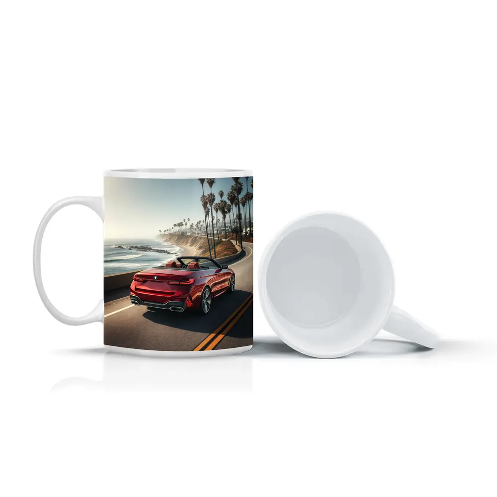 Red BMW M4 Convertible Coastal Highway Drive – Mugs