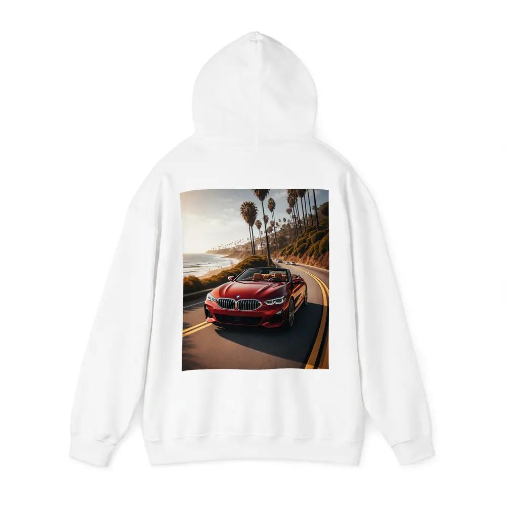 Red BMW 8 Series Convertible Coastal Drive – Hoodies