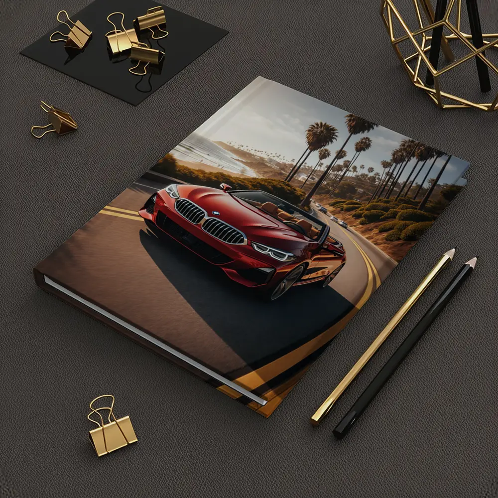 Red BMW 8 Series Convertible Coastal Drive – Notebooks