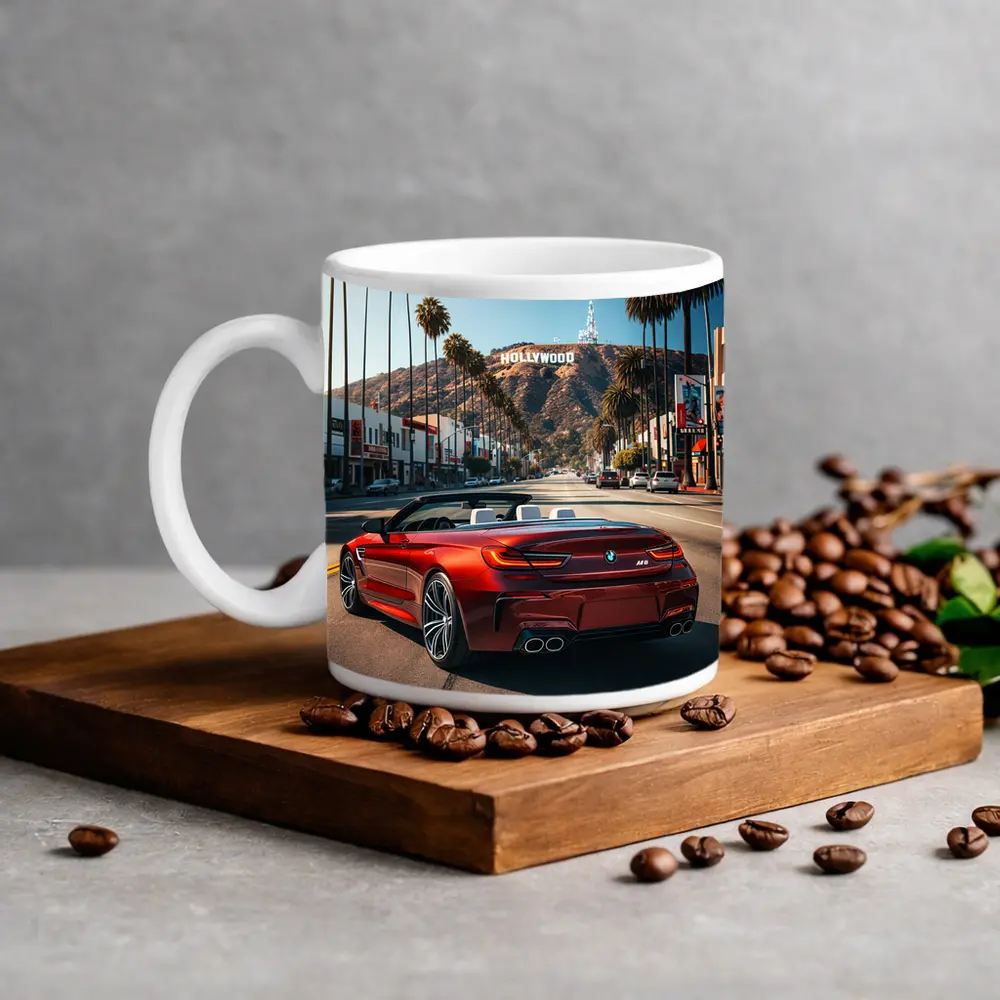 BMW M6 Convertible Red Hollywood Boulevard – Mugs