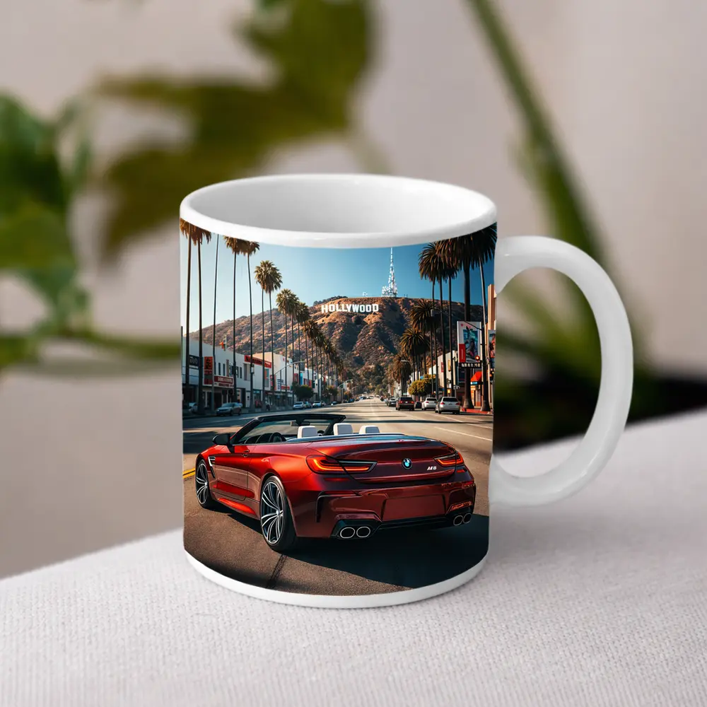BMW M6 Convertible Red Hollywood Boulevard – Mugs