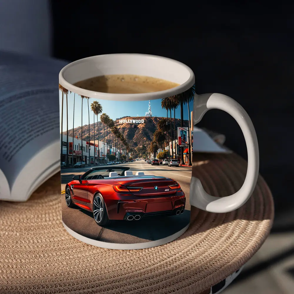 BMW M6 Convertible Red Hollywood Boulevard – Mugs