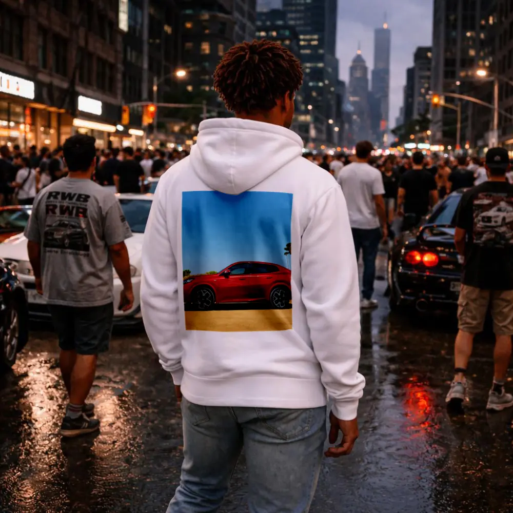 Red BMW X4 Desert Sandy Landscape – Hoodies